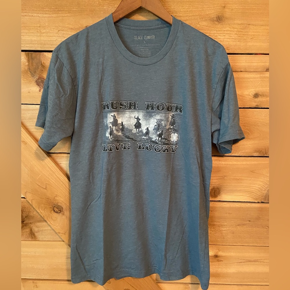 Black Clover Live Lucky Slate Blue Graphic Tee